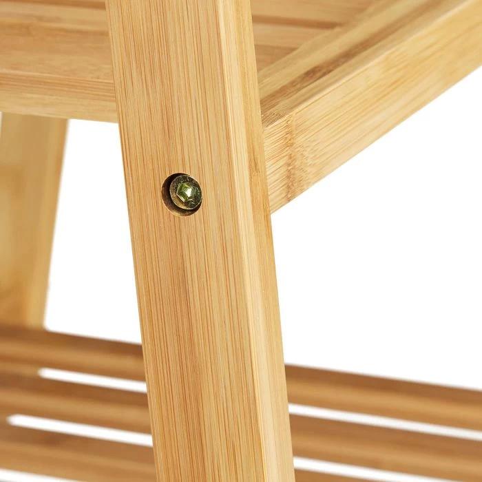 Relaxdays Garderobenständer 10020270, Mit 2 Ablagen, Bambus, Natur 5 Relaxdays Garderobenständer 10020270, Mit 2 Ablagen, Bambus, Natur - Image 5