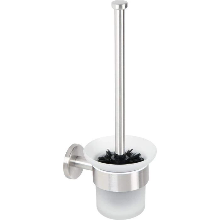 Bremermann WC-Bürste WC-Garnitur PIAZZA, Weiß, Bürstenhalter Aus Glas, Zur Wandmontage 1 Bremermann WC-Bürste WC-Garnitur PIAZZA, Weiß, Bürstenhalter Aus Glas, Zur Wandmontage