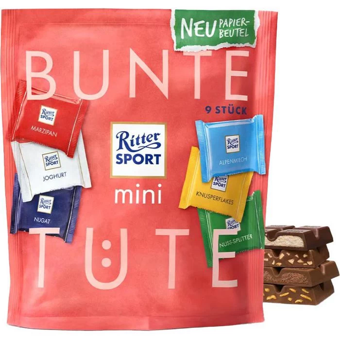 Ritter-Sport Minischokolade Mini Bunter Mix, 6 Sorten, 9 Stück, 150g 2 Ritter-Sport Minischokolade Mini Bunter Mix, 6 Sorten, 9 Stück, 150g - Image 2