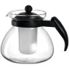 Montana Tee-Kanne Duo 057839, Glas, Mit Sieb, Schwarz, 1,4 L