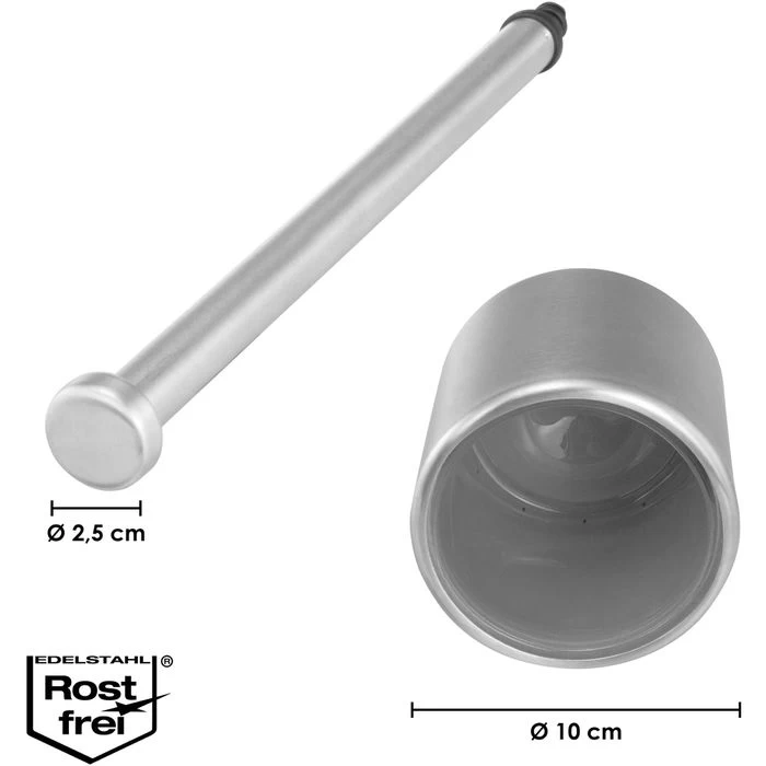 Bremermann WC-Bürste WC-Garnitur, Silber, Bürstenhalter Aus Edelstahl, Inkl. 3 Ersatzköpfe 5 Bremermann WC-Bürste WC-Garnitur, Silber, Bürstenhalter Aus Edelstahl, Inkl. 3 Ersatzköpfe - Image 5