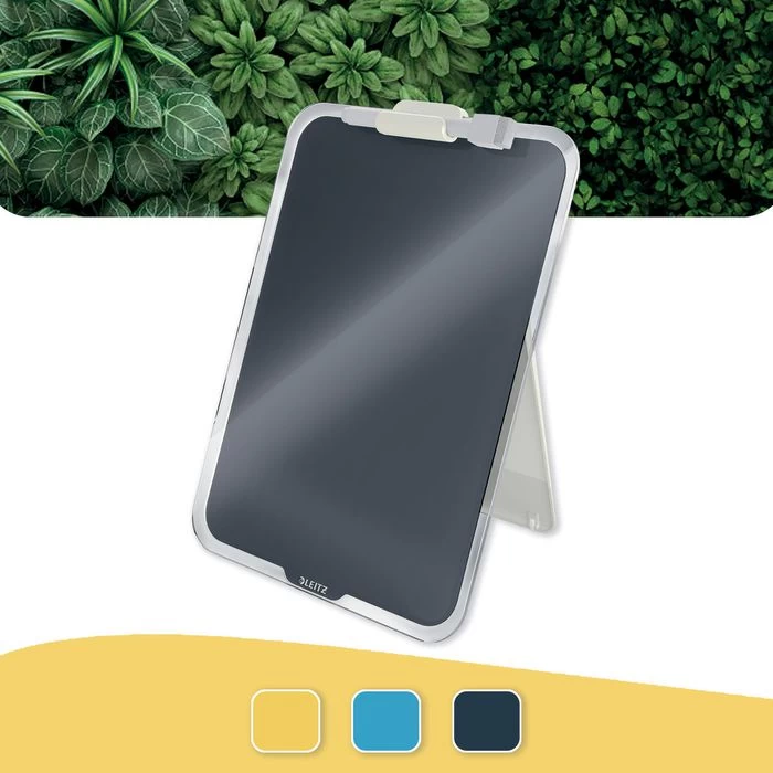 Leitz Notizboard 3947-00-89, Cosy, 29,7 X 21,6cm, Desktop-Notizboard, Für DIN A4, Aus Glas, Grau 2 Leitz Notizboard 3947-00-89, Cosy, 29,7 X 21,6cm, Desktop-Notizboard, Für DIN A4, Aus Glas, Grau - Image 2