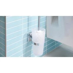 Tesa WC-Bürste Klaam, Weiß / Chrom, Bürstenhalter Aus Glas, Zur Wandmontage -Haushaltsprodukte Geschäft 5138f43965c99948d40ea6ade928ef9ebff90347 wc buerste tesa klaam weiss chrom