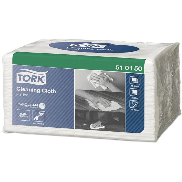 Tork Einwegtücher 510150, W8, Weiß, 32 X 39 Cm, Reinigungstücher Gefaltet, 55 Blatt 3 Tork Einwegtücher 510150, W8, Weiß, 32 X 39 Cm, Reinigungstücher Gefaltet, 55 Blatt - Image 3