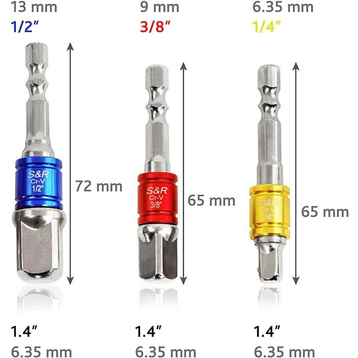 S&R Stecknuss-Adapter 460322007, Set, Vergrößerungs- Und Reduzieradapter, 7-teilig 5 S&R Stecknuss-Adapter 460322007, Set, Vergrößerungs- Und Reduzieradapter, 7-teilig - Image 5