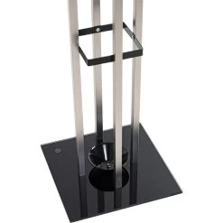 Haku-Möbel Garderobenständer 89777, Mit 8 Haken, Metall / Glas, Silber / Schwarz -Haushaltsprodukte Geschäft 52a27de3927603b79889e13aed6e2d7e1471b359 garderobenstaender haku moebel 89777