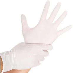 Franz-Mensch Einmalhandschuhe Safe Light, 27059, Nitril, Puderfrei, Weiß, 100 Stück, Größe M -Haushaltsprodukte Geschäft 565e4577a7c9fbbd64d3a419fbe726095729c217 einmalhandschuhe franz mensch safe light 27059