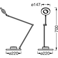 LEDVANCE Schreibtischlampe Panan Desk LED, Dimmbar, App-fähig, Standfuß -Haushaltsprodukte Geschäft 58424d476f935238b05701025a8e47ff48d9a834 schreibtischlampe ledvance panan desk led