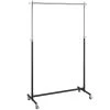 Jankurtz Garderobenständer Boston, 494209, Mit Rollen, Ausziehbar, Metall, Schwarz / Silber