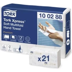 Tork Premium 100288 2-lagig 21x34 Interfold Weiß Papierhandtücher