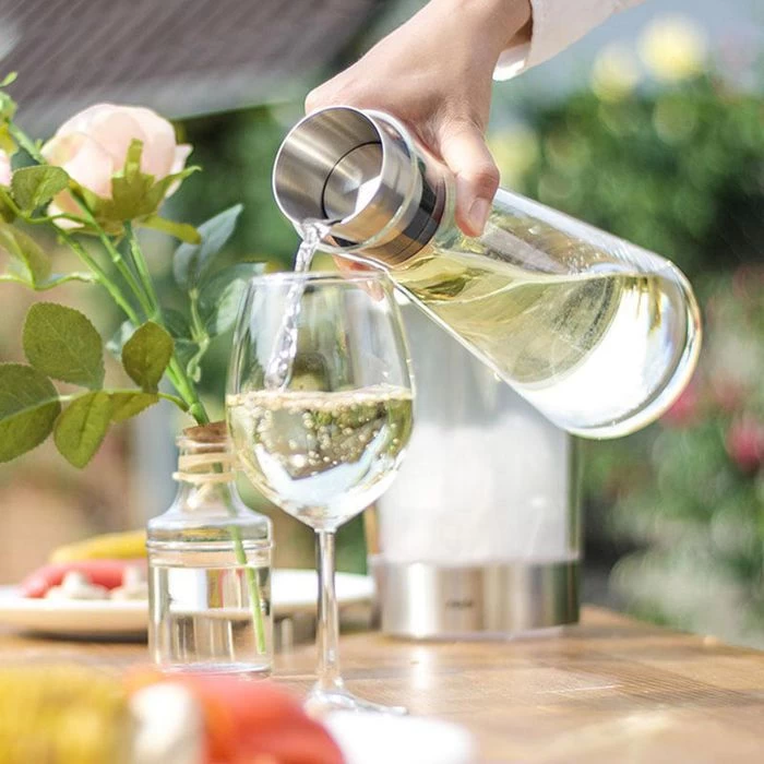 Emsa Karaffe Flow Slim 514233, Mit Kühlstation Und Deckel, 1 Liter 2 Emsa Karaffe Flow Slim 514233, Mit Kühlstation Und Deckel, 1 Liter - Image 2