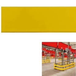 Moravia Rammschutzgeländer Planke, Länge 1500mm, Stahl 100x40mm, Querbalken