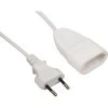 Böttcher-AG Strom-Verlängerungskabel, 2m, Eurostecker, Weiß