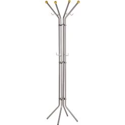 Alco Garderobenständer 2800, Mit 12 Haken, Metall, Silber