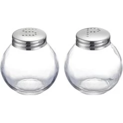 Westmark Salz-und-Pfefferstreuer Roma 65462270, Set, Aus Glas / Edelstahl, Transparent