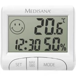 Medisana Thermo-Hygrometer HG 100 Digital, Uhrzeit, Weiß -Haushaltsprodukte Geschäft 608e70271e242b45445820d60a2ad29af72465fa thermo hygrometer medisana hg 100 innen