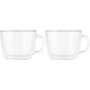 Bodum Kaffeegläser Bistro Caffe Latte 10608-10, Doppelwandig, Mit Henkel, 450ml, 2 Stück