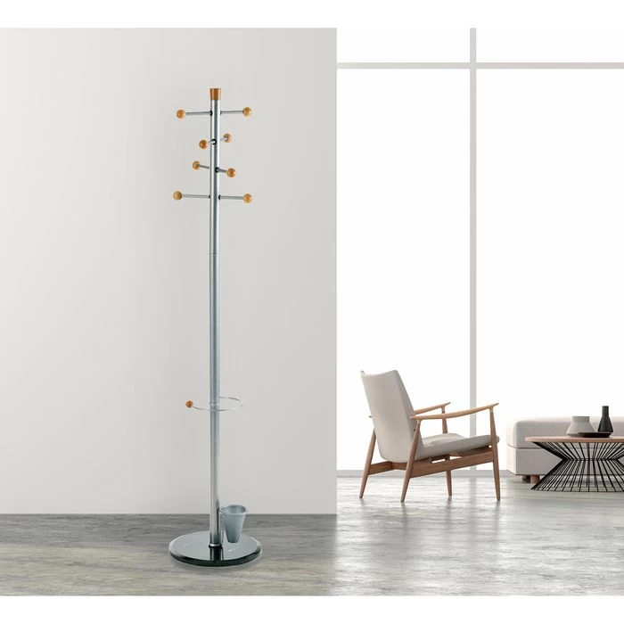 Alco Garderobenständer 2807, Mit 8 Haken, Metall, Silber 3 Alco Garderobenständer 2807, Mit 8 Haken, Metall, Silber - Image 3