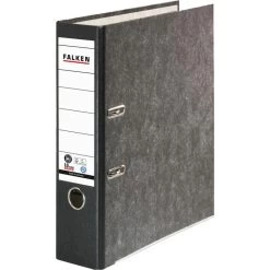 Falken 80024136 Ordner, A4, Breit, Karton, Schwarz