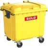 Sulo Müllcontainer Citybac 1100 Liter, Gelb, Aus Kunststoff, Mit Rädern, Flachdeckel