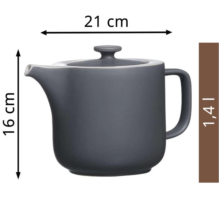 Ritzenhoff&Breker Tee-Kanne Jasper, Keramik, Grau, 1,4 L 2 Ritzenhoff&Breker Tee-Kanne Jasper, Keramik, Grau, 1,4 L - Image 2