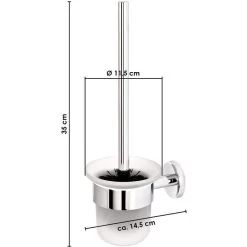 Bremermann WC-Bürste WC-Garnitur Lucente, Weiß, Bürstenhalter Aus Glas, Zur Wandmontage -Haushaltsprodukte Geschäft 658717e064007ccab6f78ebc52ee1051af4a19e2 wc buerste bremermann wc garnitur lucente weiss