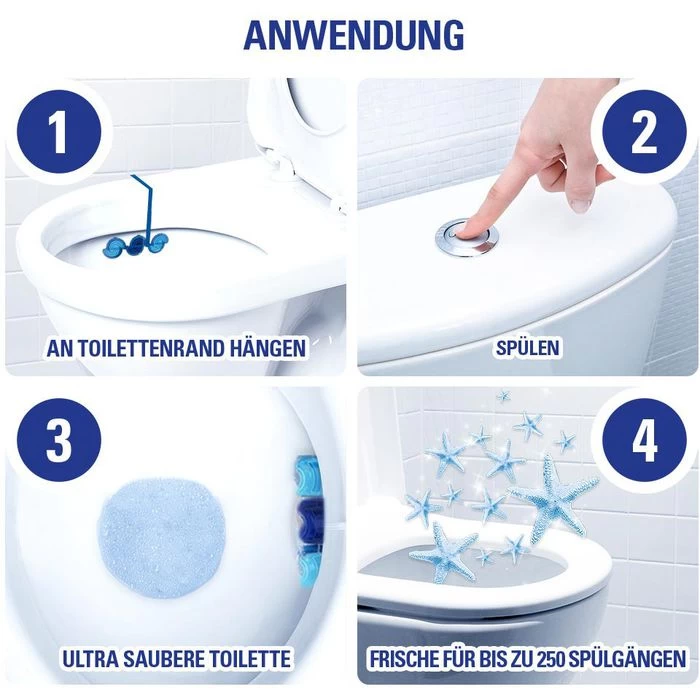 Cillit-Bang WC-Duftspüler 6 In 1 Blauspüler, Ozean Frische, Im Korb, 3 Stück 4 Cillit-Bang WC-Duftspüler 6 In 1 Blauspüler, Ozean Frische, Im Korb, 3 Stück - Image 4