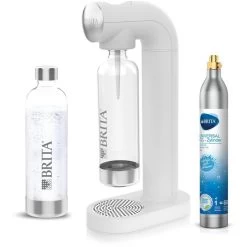 Brita Wassersprudler SodaONE, Weiß, Inkl. 1 Zylinder Und 1 Liter PET-Flasche
