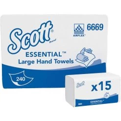 Kimberly-Clark Papierhandtücher Scott Xtra, 6669, 1-lagig, Interfold-Falz, 31,5 X 20cm, 3600 Stück