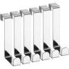 Wenko Kleiderhaken 4214062100, Für Die Tür, Silber, Edelstahl, 1 Haken, 6 Stück