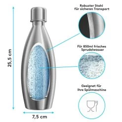 Lichtenwerk Karaffe SodaSteel Edelstahl, Mit Deckel, 0,9 Liter -Haushaltsprodukte Geschäft 69c915280f5befa4900e23c76fac89e69e796780 karaffe lichtenwerk sodasteel edelstahl