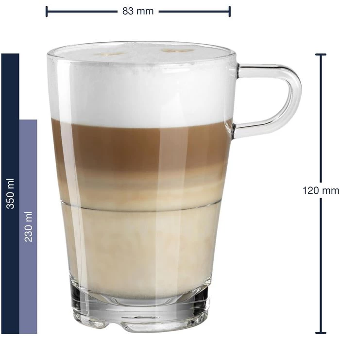 Leonardo Kaffeegläser Senso 024014 Latte Macchiato, Mit Henkel, 350ml, 6 Stück 2 Leonardo Kaffeegläser Senso 024014 Latte Macchiato, Mit Henkel, 350ml, 6 Stück - Image 2