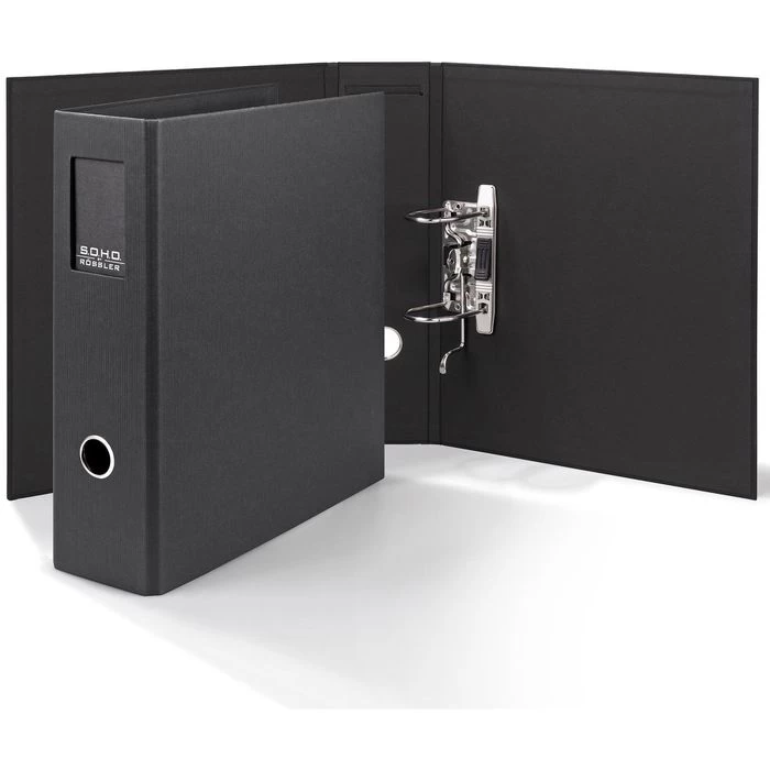 Rössler-Papier Ordner 1317452709 S.O.H.O., Karton, A4, 8,5cm, Schwarz, Mit Rückenschild 3 Rössler-Papier Ordner 1317452709 S.O.H.O., Karton, A4, 8,5cm, Schwarz, Mit Rückenschild - Image 3