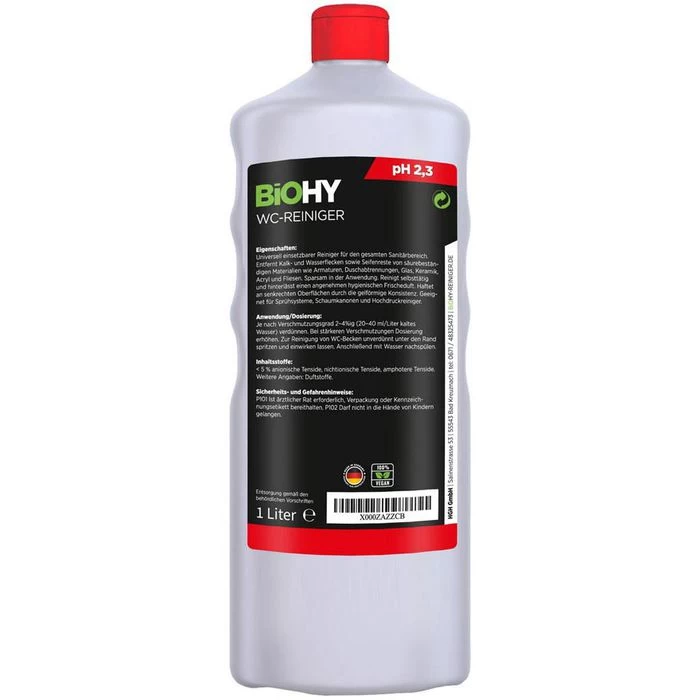 BiOHY WC-Reiniger 014-001, 100% Vegan, Bio-Konzentrat, 1 Liter 4 BiOHY WC-Reiniger 014-001, 100% Vegan, Bio-Konzentrat, 1 Liter - Image 4