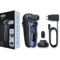 Braun Elektrorasierer Series 6 60-B1200s, Blau, Wet & Dry, Mit EasyClick-Präzisionstrimmer -Haushaltsprodukte Geschäft 72a46919111929a836577020e336499cb5fe09be elektrorasierer braun series 6 60 b1200s blau