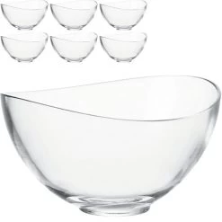 Leonardo Müslischale Loop 043362, 15cm, Glas, Transparent, Set, 6 Stück