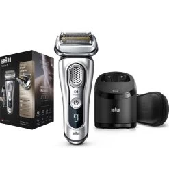Braun Rasierer Series 9, 9390cc, Wet & Dry, Silber, Für Männer, Nass- Und Trockenrasierer, Trimmer