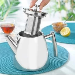 Esmeyer Tee-Kanne Brighton 199-831, Edelstahl, Mit Edelstahl-Sieb, Doppelwandig, Silber, 1,2 L -Haushaltsprodukte Geschäft 7a32a6a38286d39d2050295eaec16c13282808ca tee kanne esmeyer brighton 199 831 edelstahl