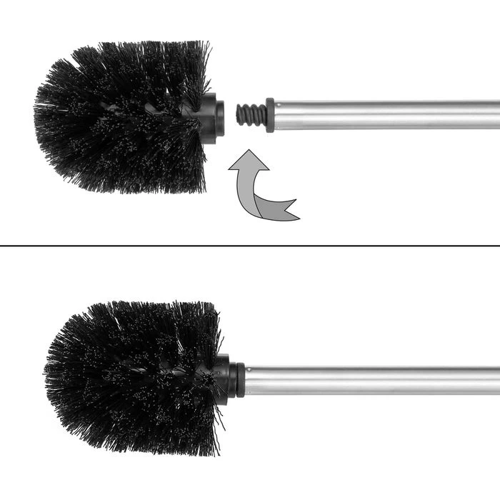 Bremermann WC-Bürste WC-Garnitur, Silber, Bürstenhalter Aus Edelstahl, Inkl. 3 Ersatzköpfe 4 Bremermann WC-Bürste WC-Garnitur, Silber, Bürstenhalter Aus Edelstahl, Inkl. 3 Ersatzköpfe - Image 4