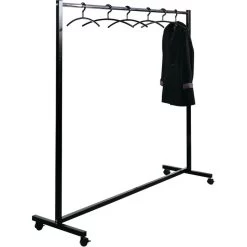 Kerkmann Garderobenständer 6012, Bis 60 Kg, Mit Rollen, Metall, Schwarz