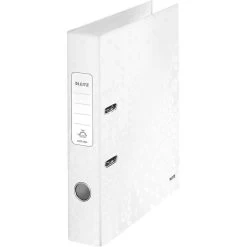 Leitz Ordner 1006-01-01 WOW Laminierter Karton, A4, 5,2cm, Weiß
