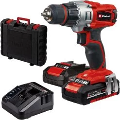 Einhell Akku-Bohrschrauber TE-CD 18/2 Li Kit, 18V / 1,5Ah, Mit 2 Akkus, Tasche Und Ladegerät
