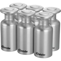 Bartscher Salz-und-Pfefferstreuer 680655, 650ml, Aluminium, Extra Groß, Set, 6 Stück