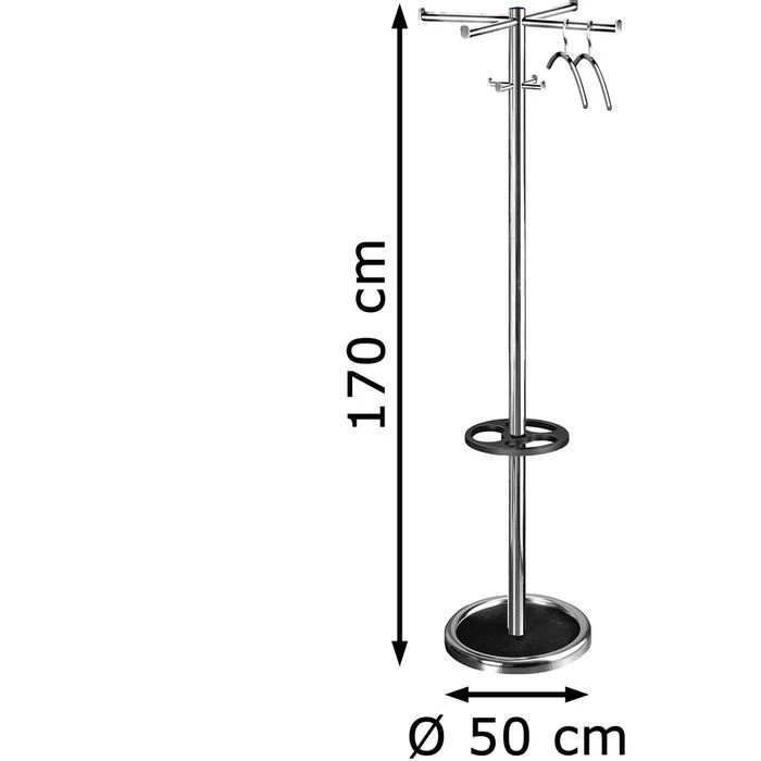 Kerkmann Garderobenständer Roma, 6229, Mit 8 Haken, Metall, Silber 2 Kerkmann Garderobenständer Roma, 6229, Mit 8 Haken, Metall, Silber - Image 2