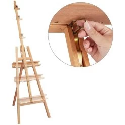 Relaxdays Staffelei XL Mit Ablage, Akademie, Dreibeinig, Höhe Max. 219 Cm, Bildhöhe Max. 121 Cm -Haushaltsprodukte Geschäft 8b25b5ec29429a3630e6cd664dd631ea1ad4fdb0 staffelei relaxdays xl mit ablage akademie