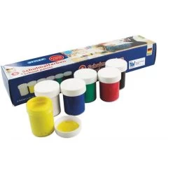 Stylex Farbkasten Schulmalfarben, 1 Deckweiß Und 5 Farben