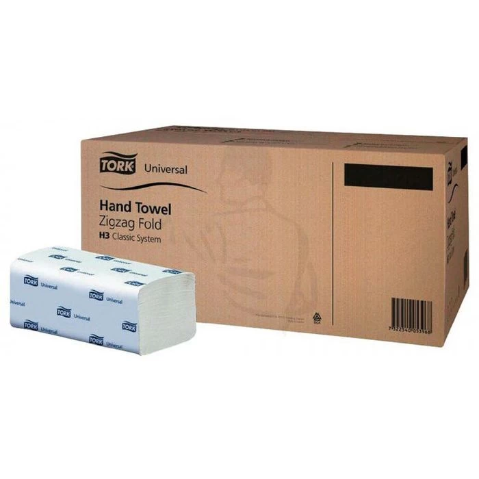 Tork Papierhandtücher Universal 66329, H3, Natur, 1-lagig, Zick-Zack-Falz, 25 X 23 Cm, 5000 Stück 1 Tork Papierhandtücher Universal 66329, H3, Natur, 1-lagig, Zick-Zack-Falz, 25 X 23 Cm, 5000 Stück