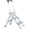 Zarges Klapptritt Plazastep P 41493, Aus Aluminium, Standhöhe 66cm, Bügel, Klapptreppe Mit 3 Stufen