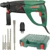 Bosch Bohrhammer PBH 3000 FRE, SDS+, 750 W, Mit Schnellspannfutter, Bohrer-Set, Koffer