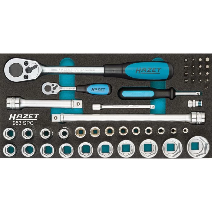 Hazet Steckschlüssel 953SPC, 47-teilig, 5 - 27mm, 1/2 Und 1/4 Zoll Umschaltknarren 2 Hazet Steckschlüssel 953SPC, 47-teilig, 5 - 27mm, 1/2 Und 1/4 Zoll Umschaltknarren - Image 2